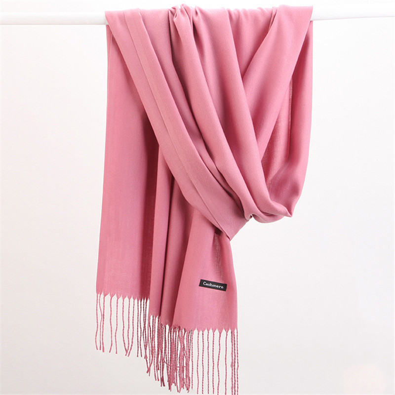 Cashmere Scarf Wrap - Mode Effen Kleur 2023 Vrouwen Sjaal