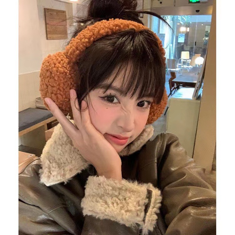Winter Clothing Earmuffs - Minimalistische lamswol pluche oorbeschermers Wintermode Nieuwe