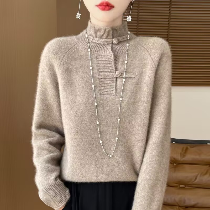 Winter Under Clothing - Herfst- en wintermoedersweater met opstaande kraag