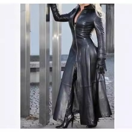 Winter Clothing Plus Size - Plus Size Slim Fit PU-leren jas