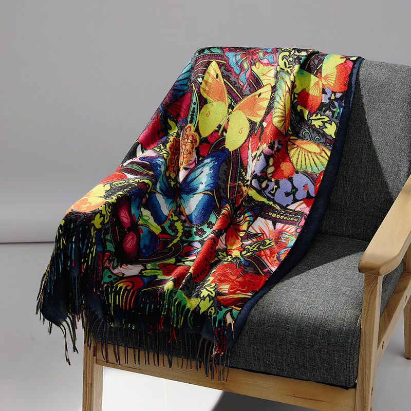 Cashmere Scarf Wrap - Luxe Merk Olieverfschilderij Kasjmier Sjaal voor