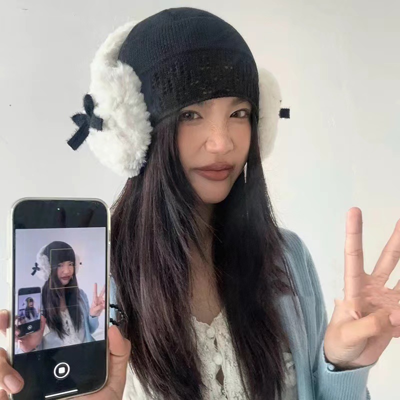 Winter Clothing Earmuffs - Trendy boog-knoop oorwarmers Winter warm zacht