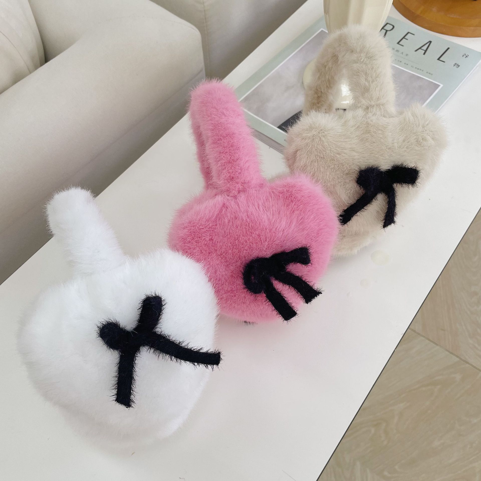 Winter Clothing Earmuffs - 2025 Populaire Boog-knoop Hart Oorbeschermers Winter