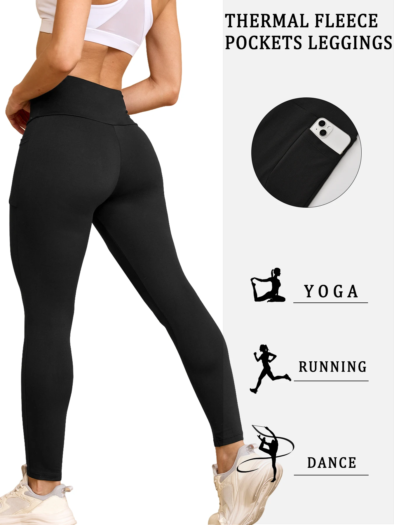 Dames thermische fleece gevoer - Winter Yoga Clothing recensie en prijs