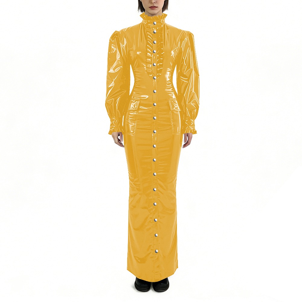 Glanzende PVC lange potloodjur - Winter Clothing For Plus Size Women recensie en prijs