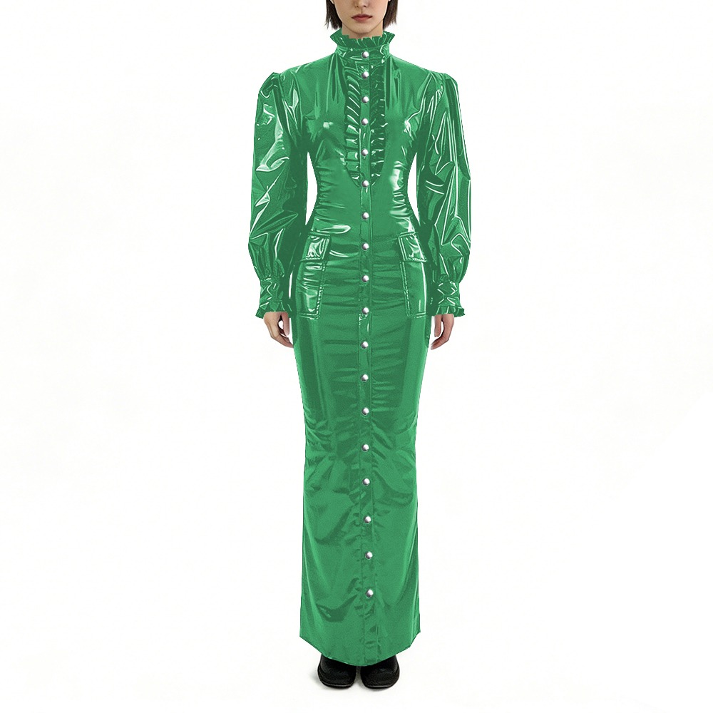Glanzende PVC lange potloodjur - Winter Clothing For Plus Size Women recensie en prijs