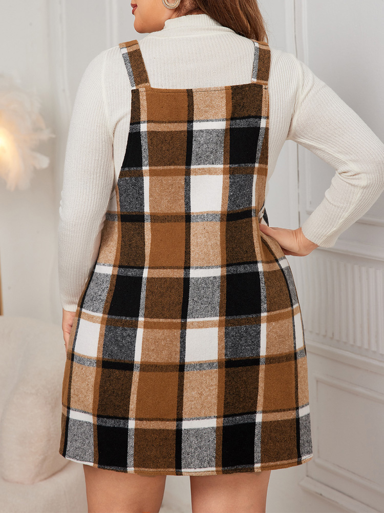 Gibsie Plus Size Plaid Band Ju - Winter Clothing For Plus Size Women recensie en prijs
