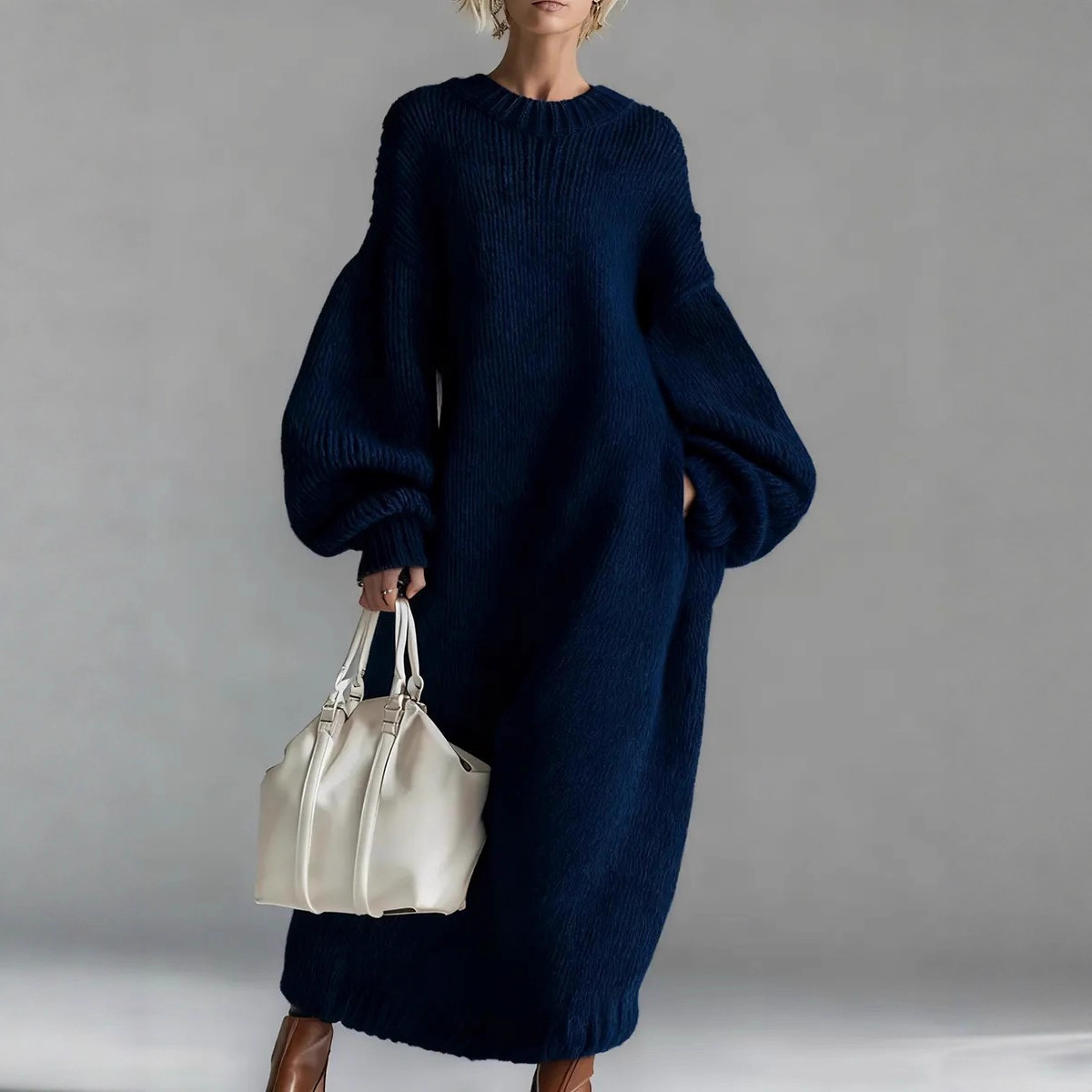 Oversized losse trui-jurk met  - Winter Clothing H&M recensie en prijs