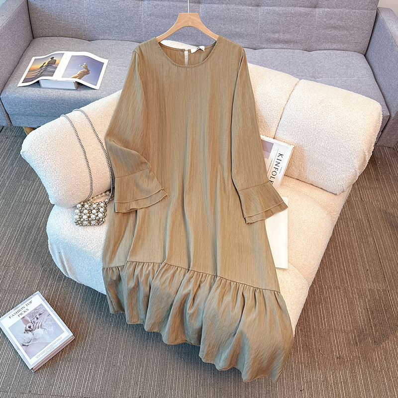 Elegante vintage O-hals effen  - Winter Clothing For Plus Size Women recensie en prijs