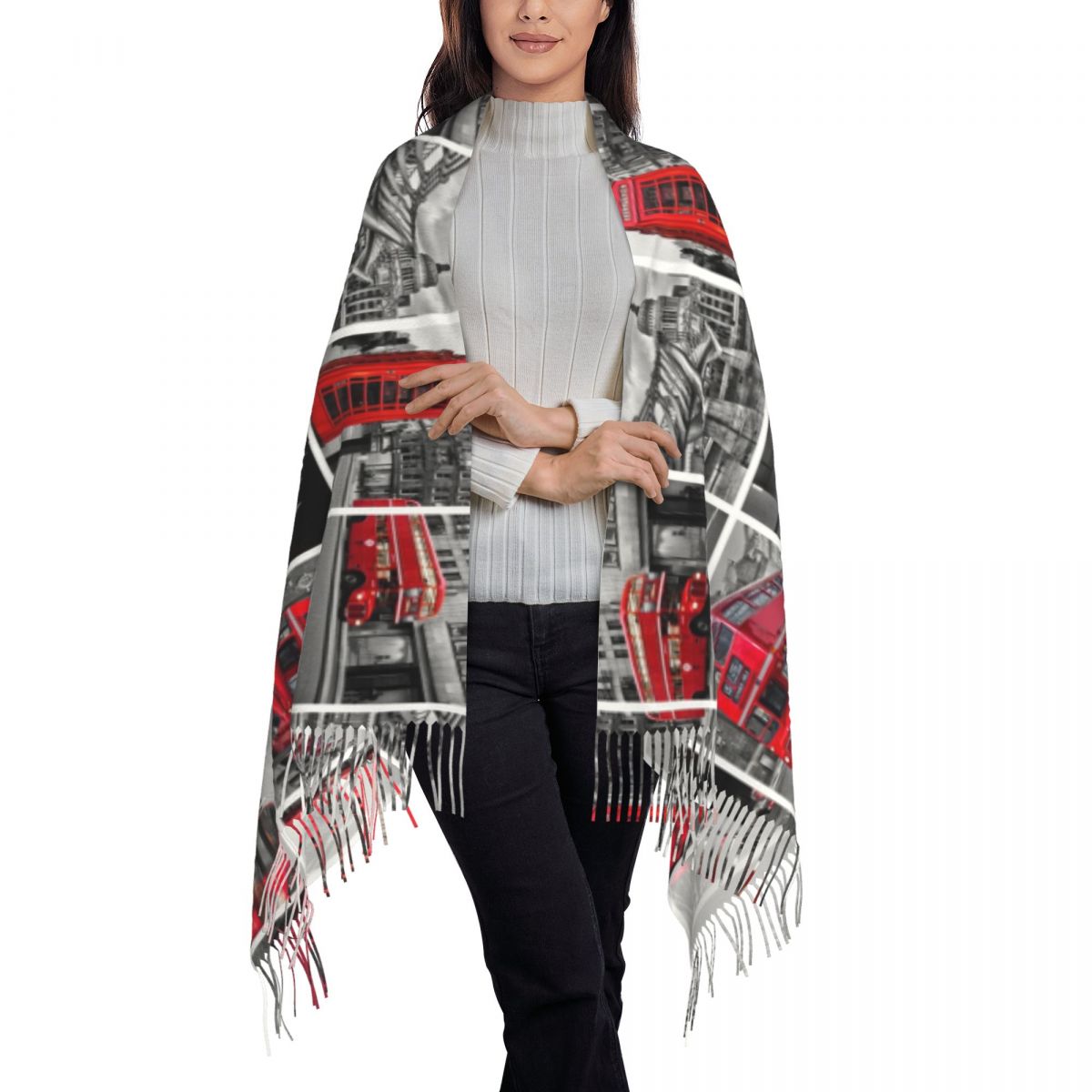 Dames sjaal met kwastje dus Br - Cashmere Scarf Wrap recensie en prijs
