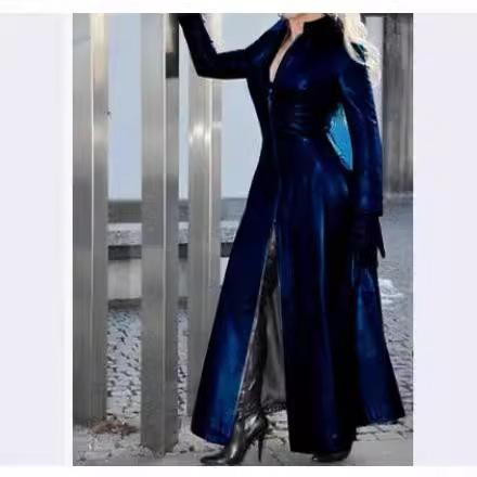 Plus Size Slim Fit PU-leren ja - Winter Clothing Plus Size recensie en prijs