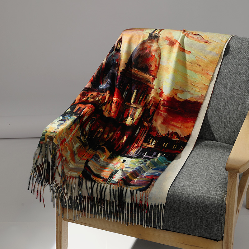 Luxe Merk Olieverfschilderij K - Cashmere Scarf Wrap recensie en prijs